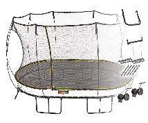 Батут овальный SPRINGFREE O77 SAW с лестницей, фиксаторами и колесиками