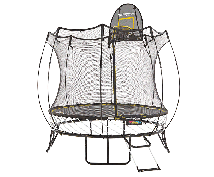 Детский круглый батут SPRINGFREE R54 SHAW с лестницей, корзиной для мяча, фиксаторами и колесиками