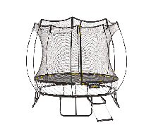 Детский круглый батут SPRINGFREE R54 SAW с лестницей, фиксаторами и колесиками
