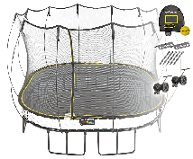 Батут квадратный SPRINGFREE S113 HAW с корзиной для мяча, фиксаторами и колесиками