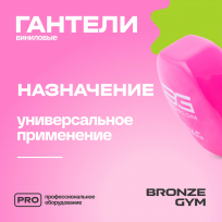 Гантели для аэробики виниловые BRONZE GYM FA-VD1 1 кг (пара)