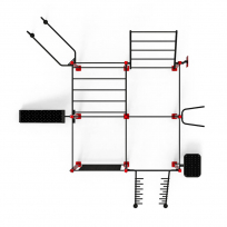 Комплекс для функциональных тренировок Силовой квадрат PANATTA DFC 601 Outdoor – Power Square 1CC008