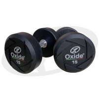 Круглые обрезиненные гантели OXIDE FITNESS ODB03 (от 2.5 до 50 кг)