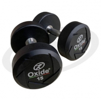 Круглые обрезиненные гантели OXIDE FITNESS ODB03 (от 27.5 до 50 кг)