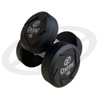 Круглые обрезиненные гантели OXIDE FITNESS ODB03 (от 2.5 до 50 кг)