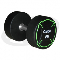 Круглые полиуретановые гантели OXIDE FITNESS ODB01 (от 2,5 до 25 кг)